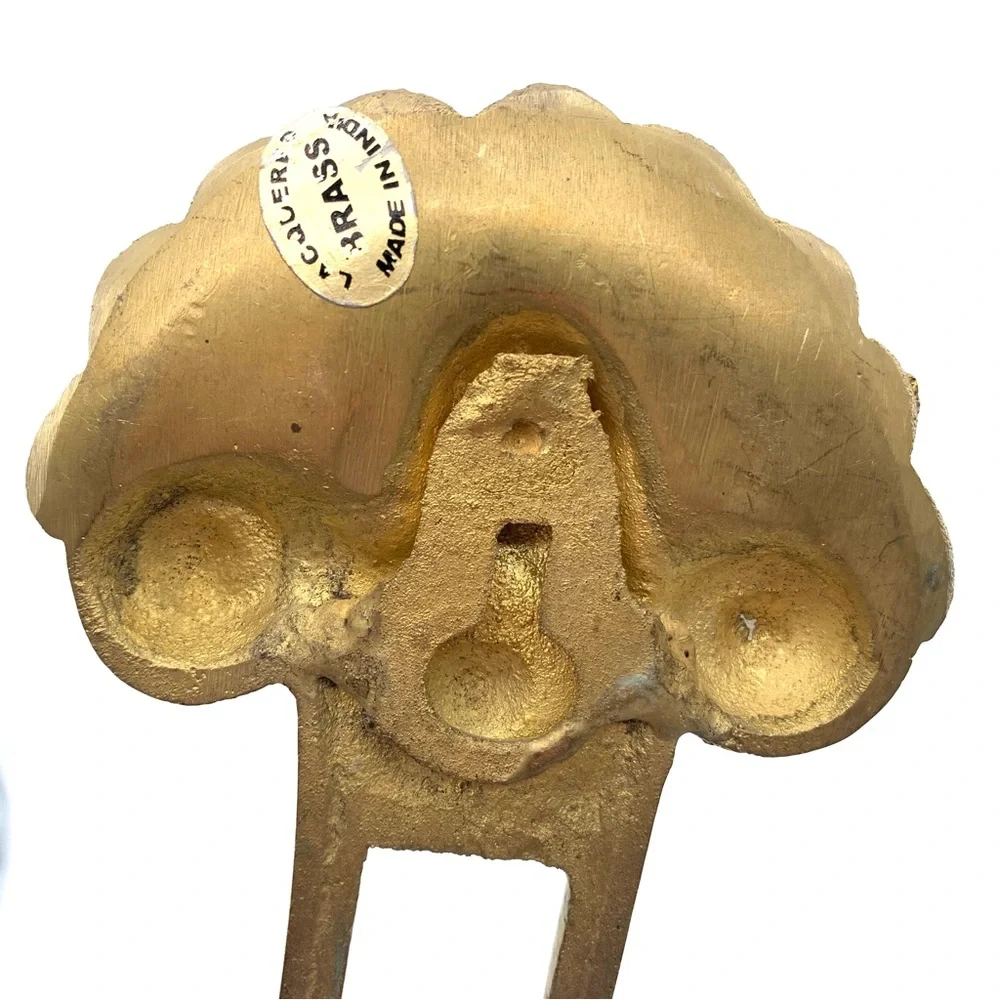 VTG Solid Brass Wall Sconce Double Arm Candle Holder Classic French Deco Style - Picture 8 of 11